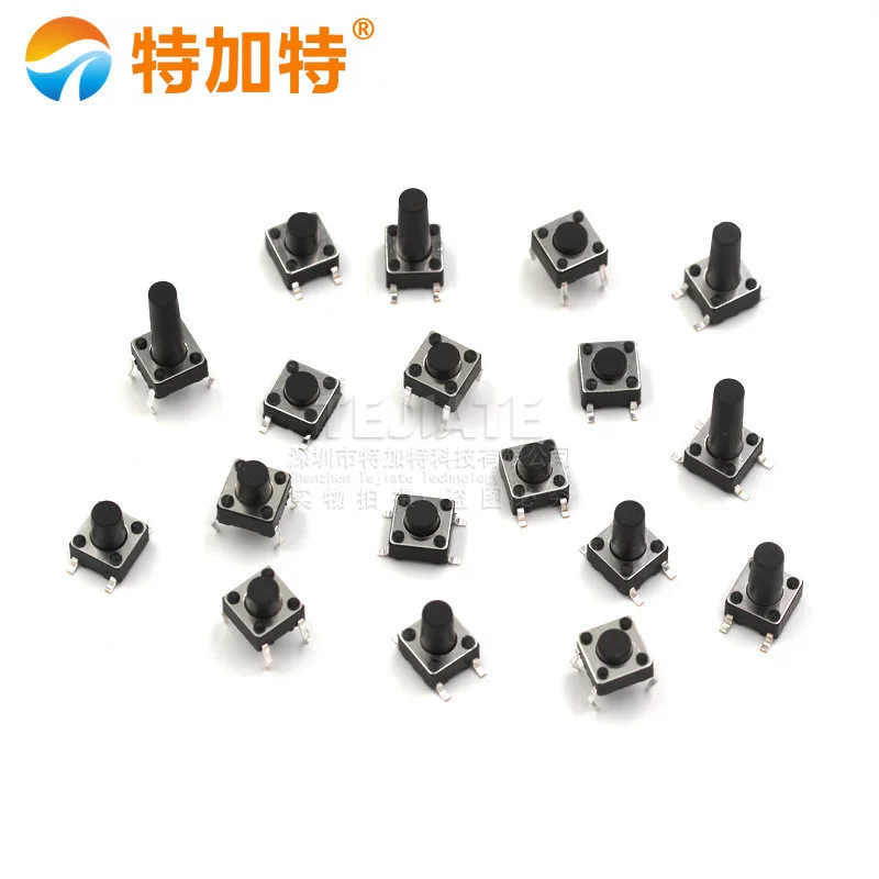 Tegat|6*6*6MM tact switch vertical 4-pin micro switch 6X6X6 key switch