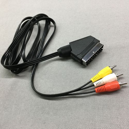 NES game video DVD learning machine Sanlianhua AV audio and video connected to European SCART color monitor TV broom cable