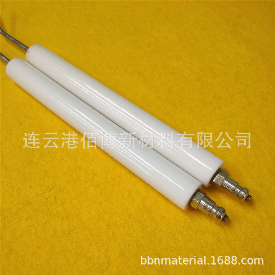 95 氧化铝  陶瓷电极 陶瓷管 陶瓷点火管 陶瓷火花塞 来图定制