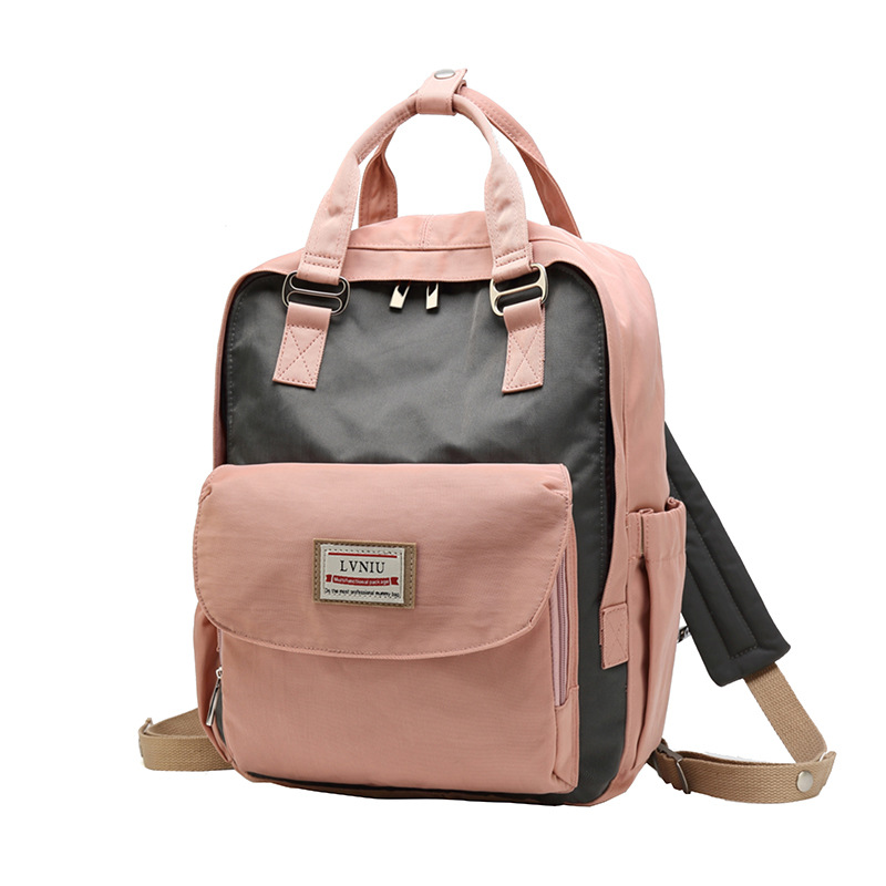 批发定做妈咪包升级版多功能双肩包妈妈背包时尚妈妈婴儿包厂家