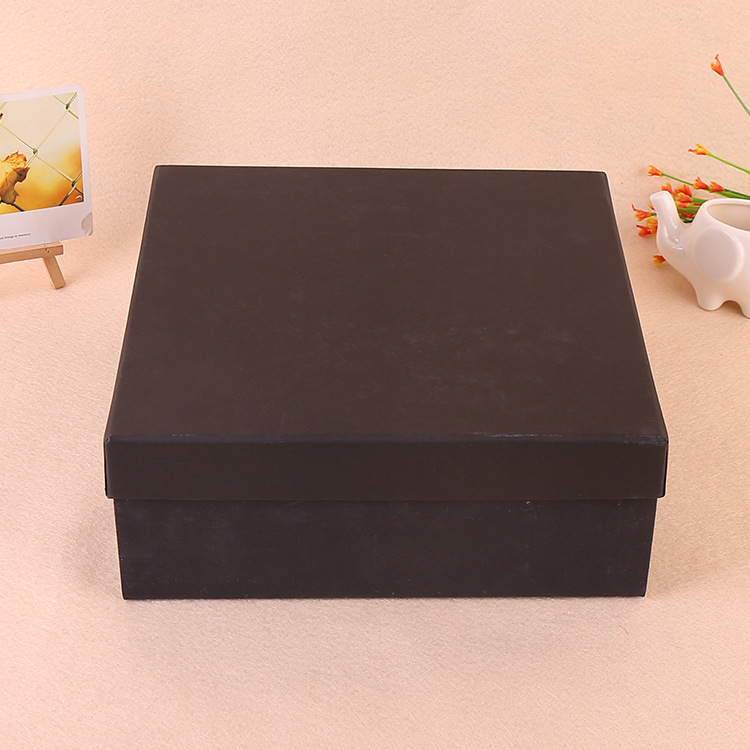 定制天地盖方形盒黑色礼品盒伴手礼盒化妆品包装盒简约礼物盒定做