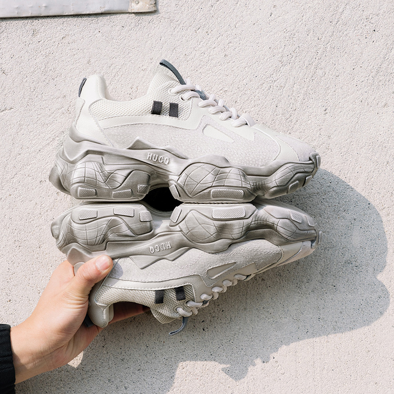 Trendy cool smoky INS style sneaker 2019 new platform plus size casual daddy shoes