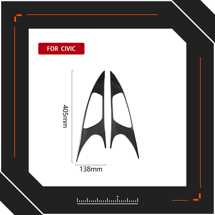 适用10十代思域Civic 内门碗拉手碳纤维贴框本田汽车内饰改装配件