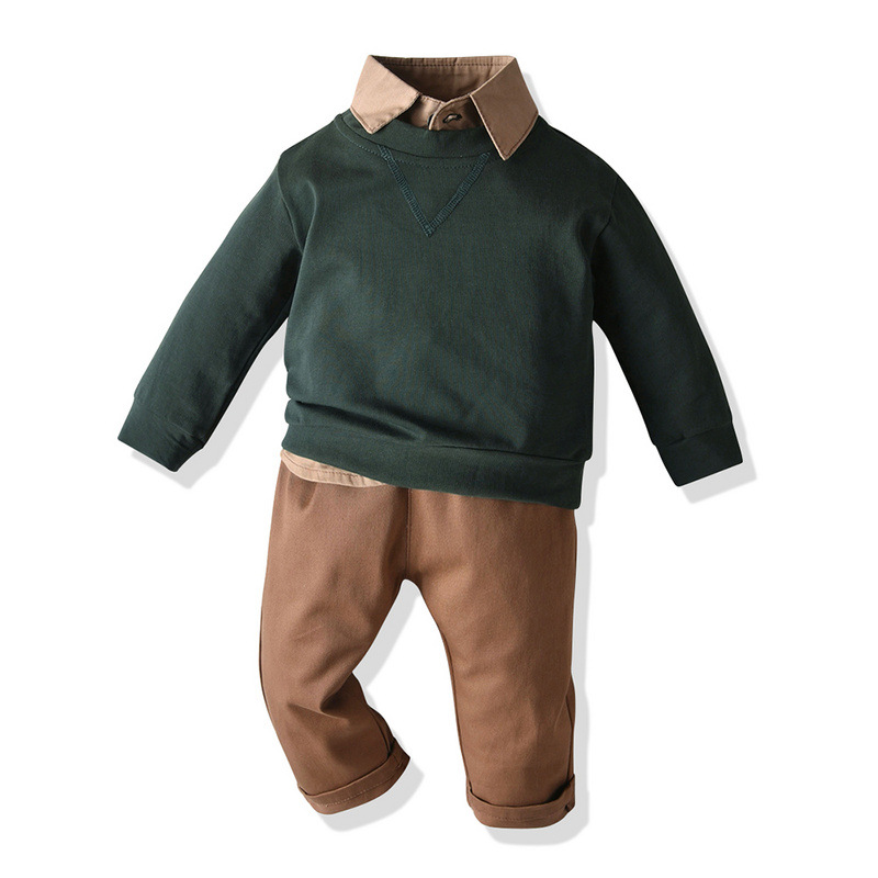 Children's Long-sleeved Shirts Pullovers Sports Sweaters Three-piece Suits display picture 1