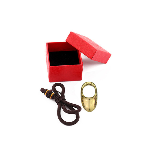 Manufacturer of Mongolian-style release guards for AME archery tradition, compound bow, bracing fingers, shooting with copper tab, releasing equipment for sale.