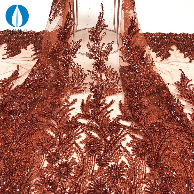 Sequin embroidery fabric 3% sequins + ha...