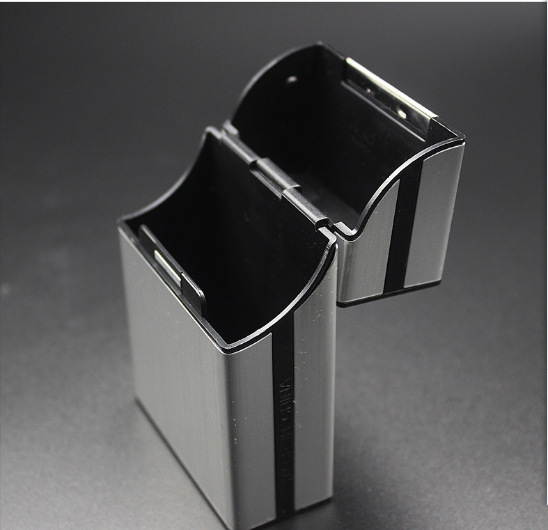 (Wholesale), men's creative matte plastic cigarette case, metallic color, Korean style, aluminum alloy, 20 pieces 5