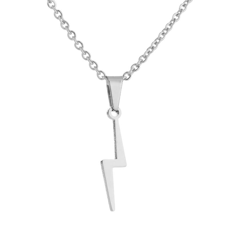 Daily Occasion 201 Stainless Steel Material PVD Coated 18K Gold Real Gold Plated Lightning 201 Stainless Steel Simple Style Waterproof Non Tarnish Earrings Necklace