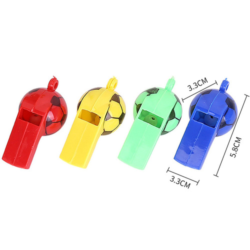 Plastic football whistle with rope, World Cup football referee whistle, cheering props, game whistle wholesale
