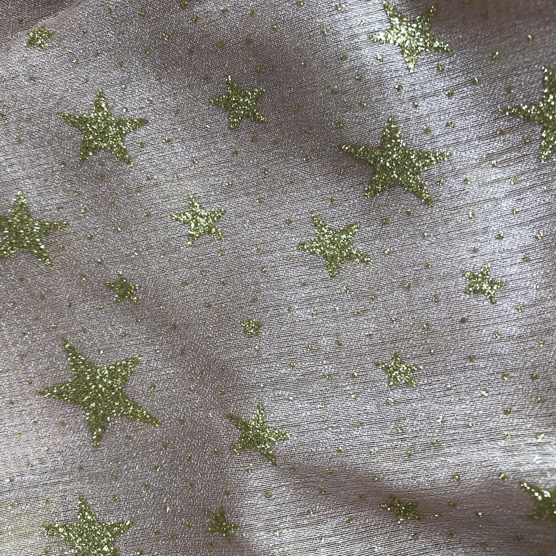 欧根纱可用于做汉服  新款多利纱印花  服装面料 涤纶布