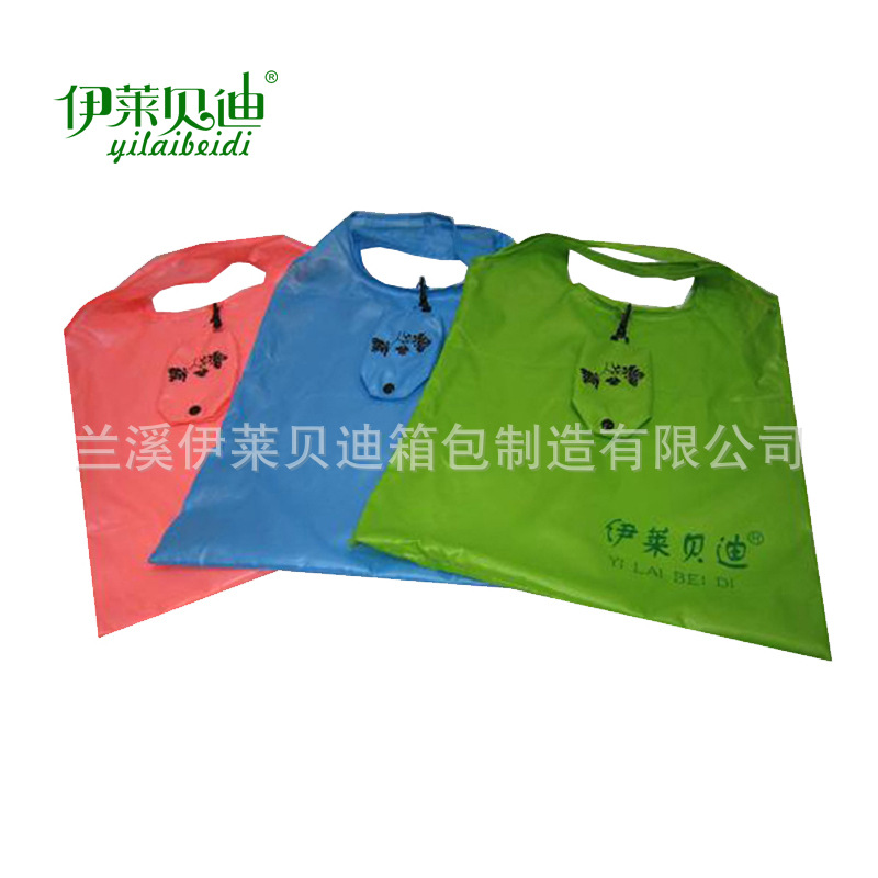 批发压光布折叠购物袋 礼品促销收纳袋 手提环保袋厂家定做印logo