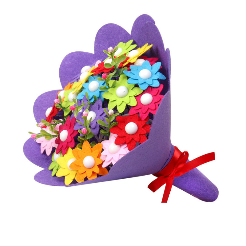 1 ramo adulto regalo Clavel ramo Corte libre no tejido hecho a mano DIY material creativo paquete