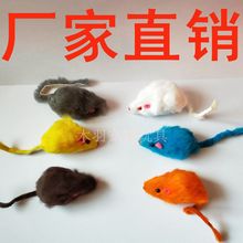 兔毛老鼠猫玩具兔皮兔毛逼真小老鼠厂家供应猫用宠物玩具手工制作