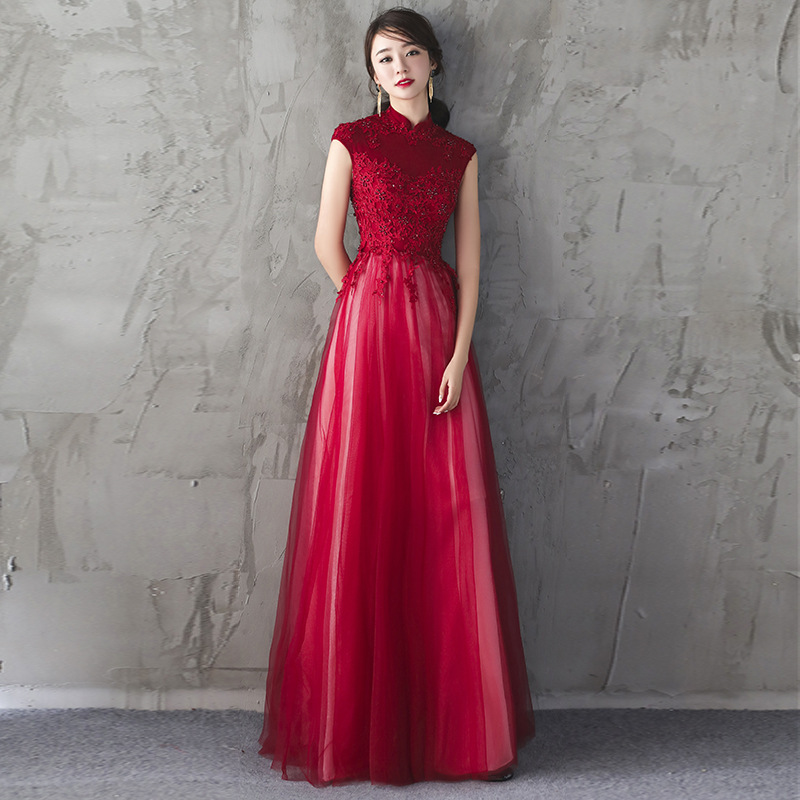 Vestido de las mujeres 2024 nuevo banquete partido elegante largo Delgado que adelgaza anfitrión vestido noche image 10