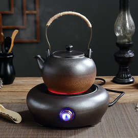 陶煲汇厂家直销电陶炉煮茶壶提梁壶陶瓷电热茶壶养生陶泥烧水壶