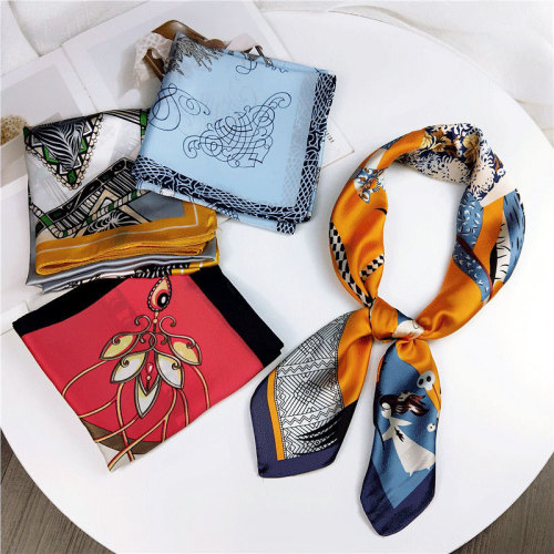 70 square scarf for women Korea Dongdaemun summer literary scarf retro gauze scarf ins small silk scarf spring and autumn
