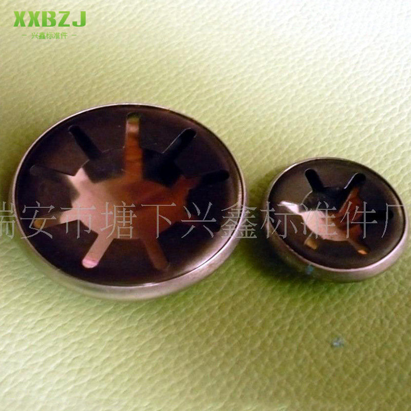 厂家供应 戴帽轴承卡环垫圈 标准弹簧垫圈 弹簧钢65Mn批发