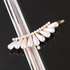 Hairgrip from pearl, woven hair accessory handmade with bow, European style, simple and elegant design, knit yourself