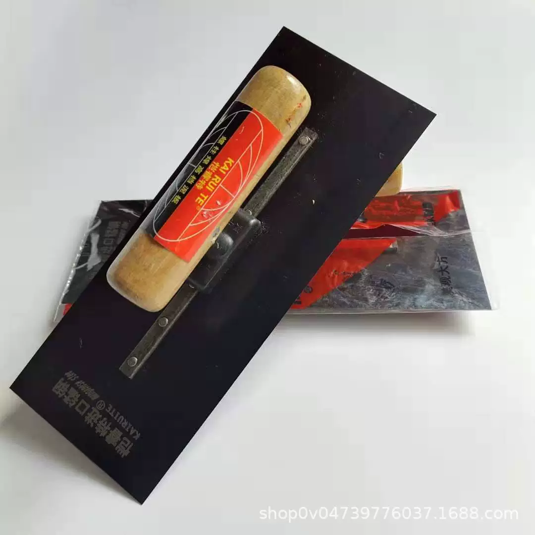 Оптовая жареный синий шпатель имитация фарфора нажимной нож с деревянной ручкой безгребенчатая пластина шпатлевка зеркальная грязевая пластина