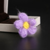 Brooch lapel pin, children's pin, flowered, cotton and linen