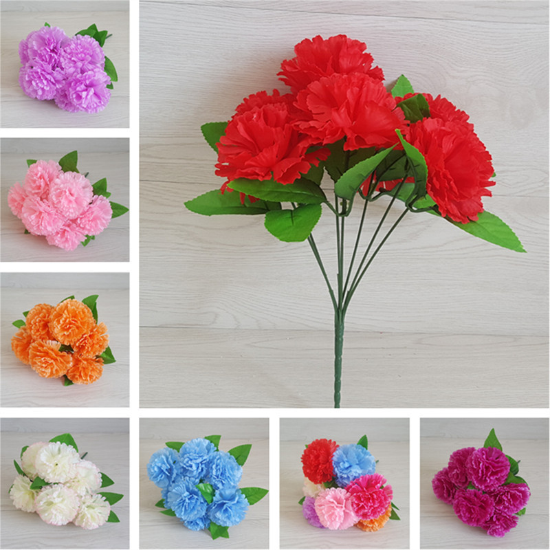 simulation Carnation Bouquet of flowers Chorus sports meeting march-in ceremony Hand simulation Silk flower Botany dance prop