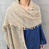 Woolen scarf, thin extra-long demi-season fashionable universal colored cloak, city style