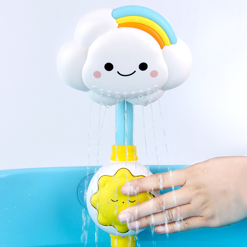 Transfronteriza ducha infantil spray de agua girasol ducha verano Arco Iris nube bebé ducha baño juguetes de agua