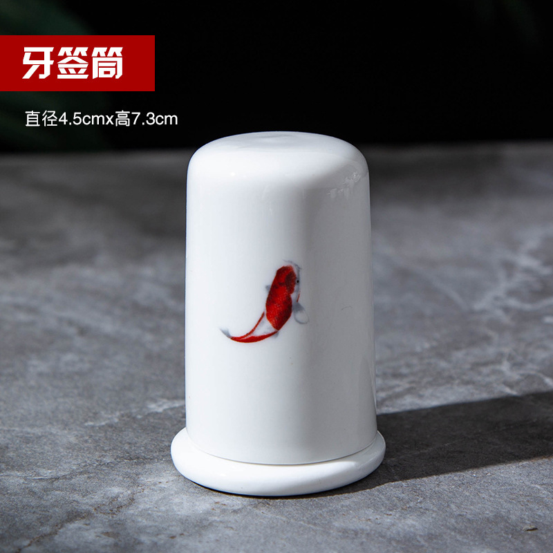 ホテルの中国式の陶磁器の置物の食器の4つのセットのホテルの湘菜の四川料理の特色のセットの火鍋の店は鯉を印刷します。|undefined