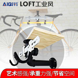 自行车墙壁挂架LOFT工业风格公路车挂钩山地挂墙式壁挂立式停车架