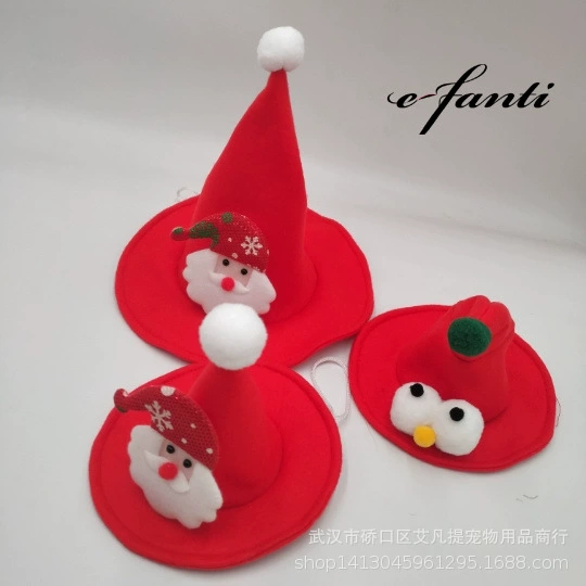 Рождественская Вечеринка шляпа для домашних животных головной убор Санта-Клауса шарф для домашних животных маг одеваются праздничный подарок