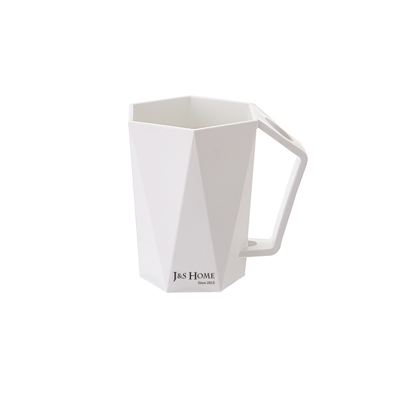 Patrón de diamante hexagonal cepillo de dientes taza de plástico simple cepillo de dientes de almacenamiento baño artículos de tocador enjuague bucal taza creativa taza de cepillo de dientes