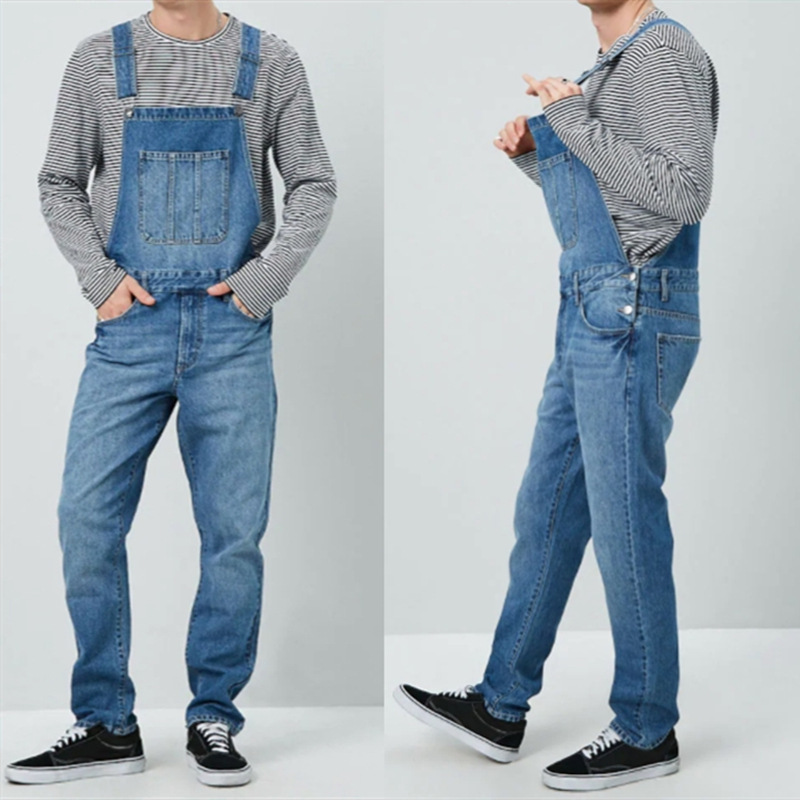 Cross-border Men's Underwear Men's Foreign Trade Men's Denim Suspender Pants Jeans New One-piece Pants Men's