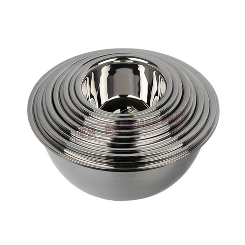 振源特厚欧式不锈钢调料缸无磁家用加深汤盆味斗套装10元商品批发