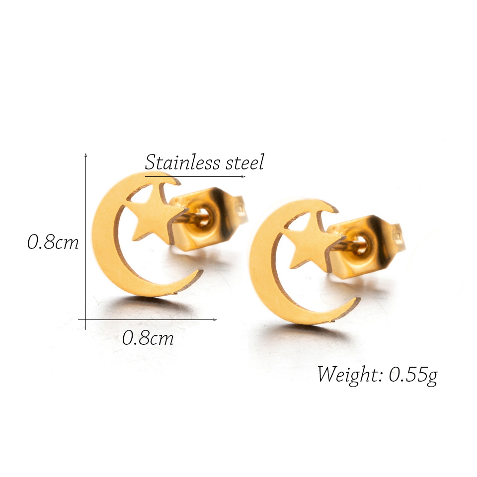 Simple Style Geometric Stainless Steel No Inlaid Earrings Ear Studs display picture 1
