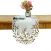 Langxiu pastoral satin embroidered white table cloth cloth cloth lavender long embroidered hollow hot hole table flag