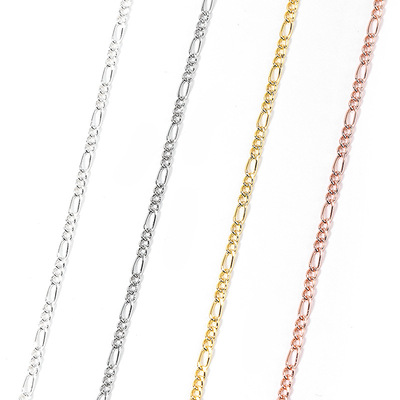 diy金属链条材料批发手工链黄铜镀金项链 手链配件子母链十字细链|ms