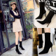 315-8 European and American fashion contracted wind pedicure female boots fine with sexy high-heeled suede tines nightclub show thin short boots