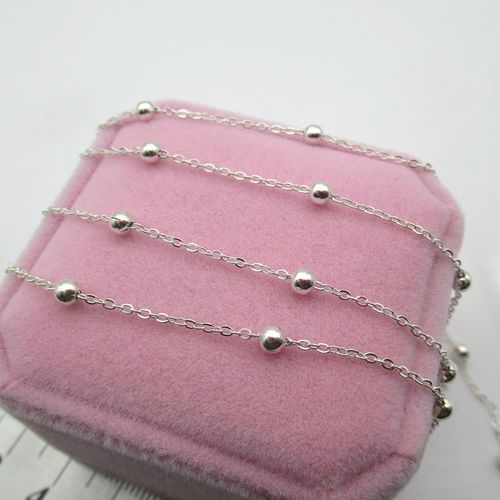 925 silver chain, cross bead chain, Su bracelet, sweater chain necklace, handmade material semi-finished product