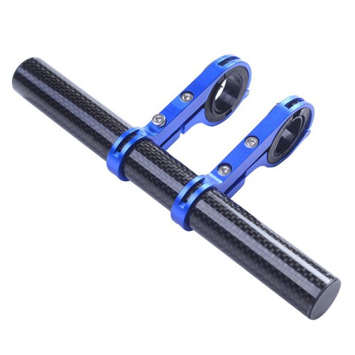 Mountain bike accessories handlebar extender with extended display holder, flashlight mount, carbon tube 20cm