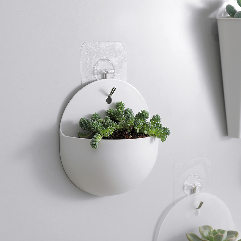 2660 Lazy Person Plastic Wall-Hanging Pothos Planter Hydroponic Wall Mount Flower Pot Wall Suspended Vase