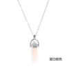 Fashionable short bullet, pendant, necklace, crystal, European style, suitable for import