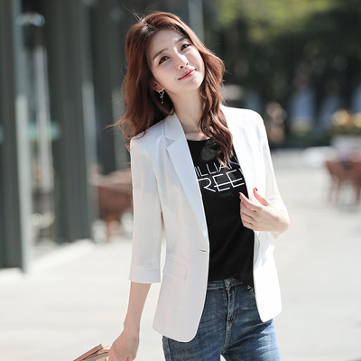 A button fashion temperament Three Quarter Sleeve suit 2020 new pattern Self cultivation coat Business Suits commute Korean Edition