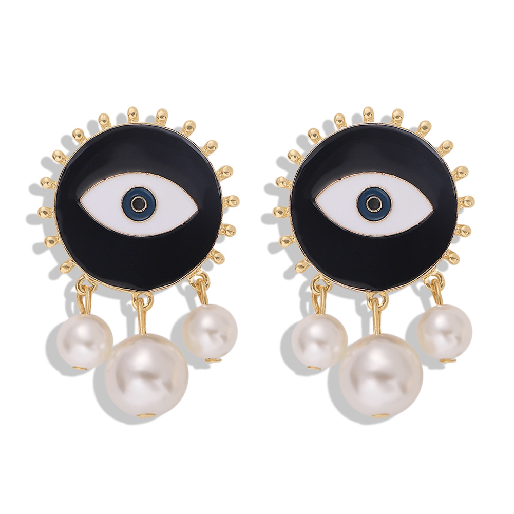 Earrings Alloy Pearl Eye Earrings display picture 9