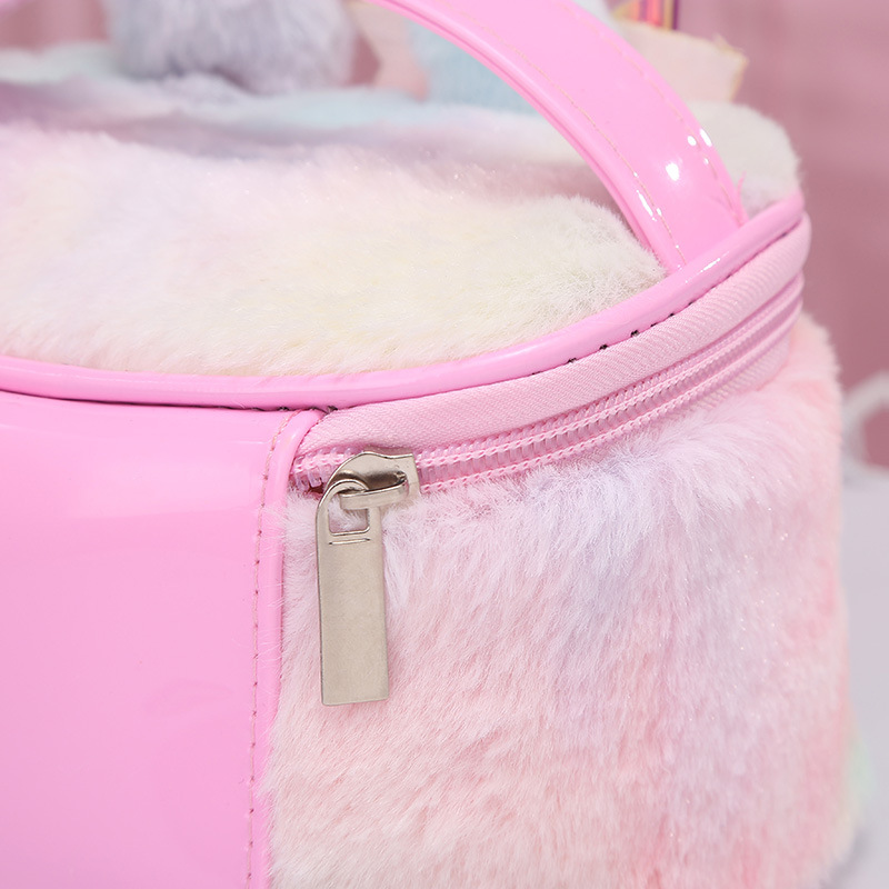 Wholesale of large-capacity cosmetic bags for cats and rabbits in foreign trade, pu leather cute hand-held bags, and storage bags for girls and children detail image 13
