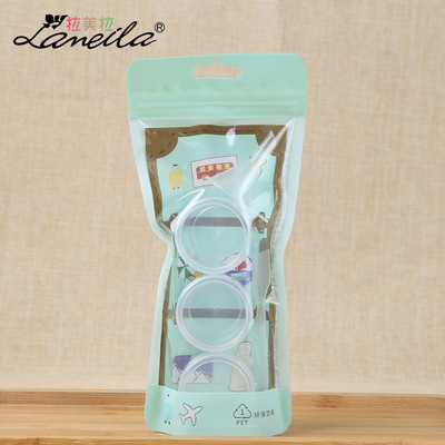 拉美拉旅行空瓶五件套装 透明便携膏霜瓶分装瓶面霜眼霜盒 LM263|ru