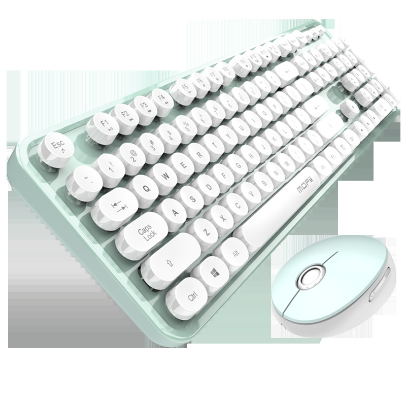 厂家直销摩天手无线键盘鼠标套装复古朋克电脑笔记本办公键盘鼠标|ru
