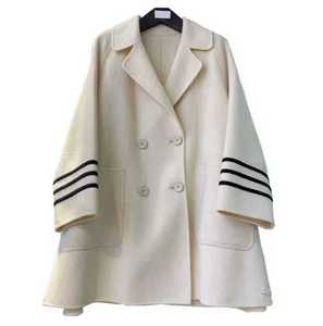 新款双面羊毛呢子大衣女士中长款欧洲站羊绒外套加厚阔形大衣双面