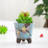 Horticultural Korean Multisani Mini Pot Zakka Ceramic Thumb Pot color hand -painted multi -meat basin