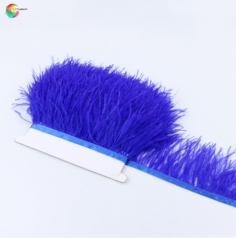 装饰羽毛鸵鸟毛布边鸵鸟毛8-10cm婚纱礼服配饰毛丝07酒红一米一件详情图16