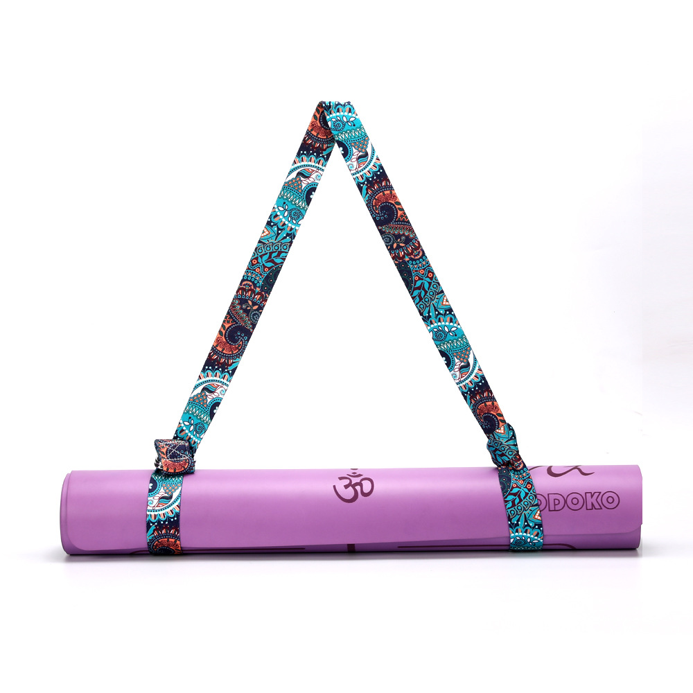 时尚印花瑜伽垫绑带 瑜伽垫背带 多功能伸展带 瑜伽绳 拉力瑜伽带